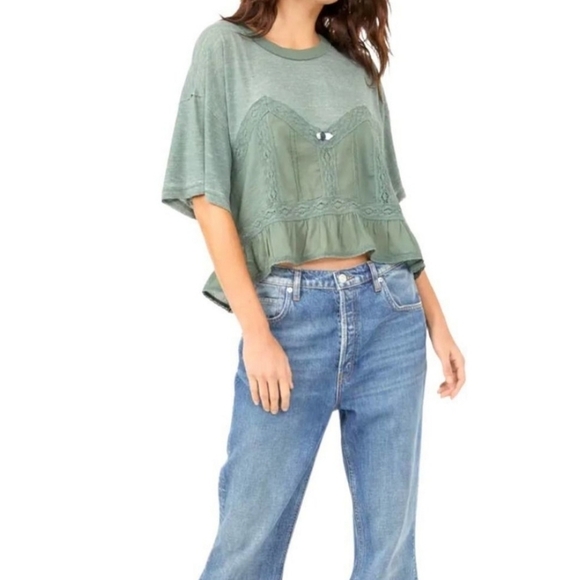 Free People Fall In Love T-Shirt - Picture 2 of 8